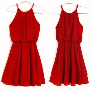 Women’s Red Chiffon Dress